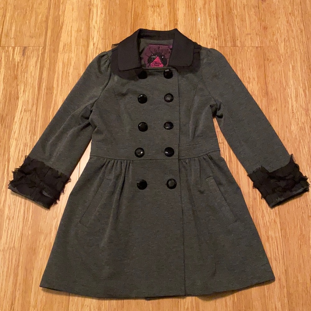 Ruffle Peacoat